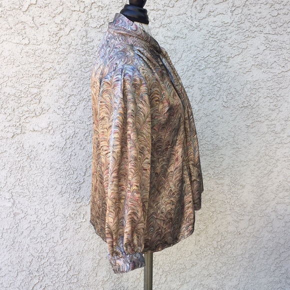 Vintage Paul Stanley from Kiss abstract unique Neck tie Blouse Shirt 👚 - Picture 4 of 7